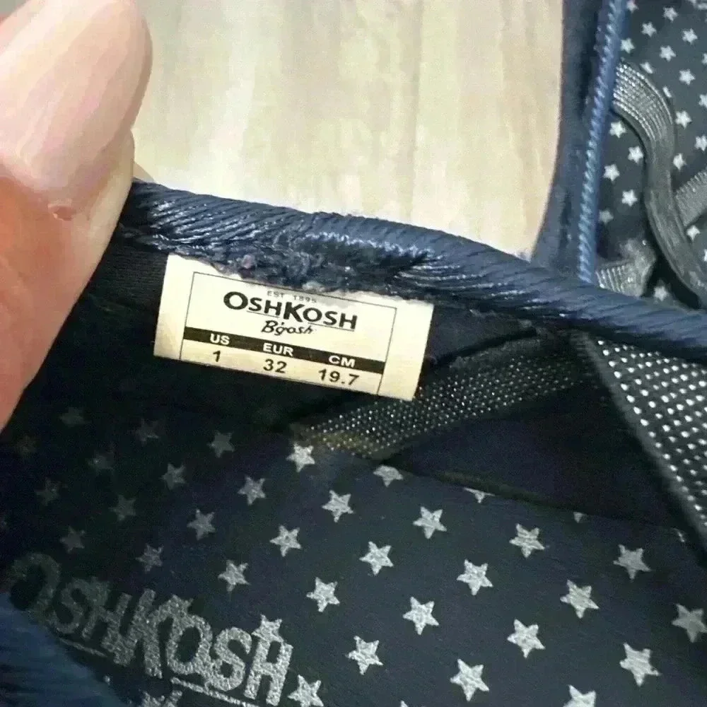 OshKosh B'gosh Kids Navy Blue Velvet Ballet Flats‎ Bow Detail Size 1